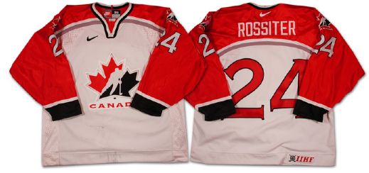 Kyle Rossiter 1999-00 Canadian National Team World Junior Championships Game Worn Jersey