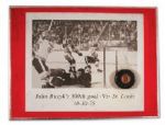 Johnny Bucyks 500th NHL Goal Puck