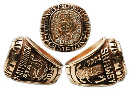 2000-01 Plattsburgh State Cardinals Championship Gold Ring