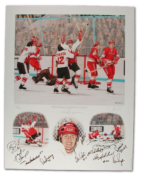 Limited Edition Signed Lithograph "Henderson Scores For Canada"