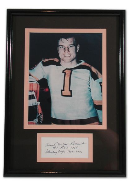 Frank Brimsek Autographed Display