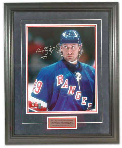 Wayne Gretzky New York Rangers Autographed Photograph