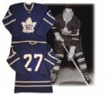 Frank Mahovlichs Early 1960s Toronto Maple Leafs Game Worn Wool Jersey