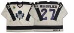 Frank Mahovlichs Legends Night in Canada Game Worn Maple Leafs Jersey