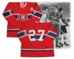 Frank Mahovlichs 1970s Montreal Canadiens Game Worn, Photo Matched Jersey