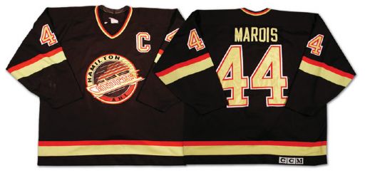 Mario Marois 1992-93 Hamilton Canucks Game Worn Jersey Collection of 2