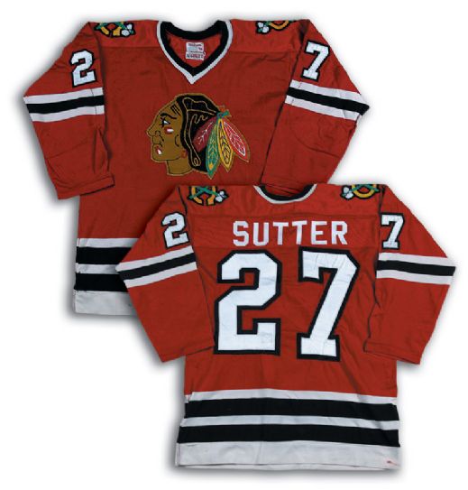 1980 Darryl Sutter Chicago Blackhawks Game Worn Jersey