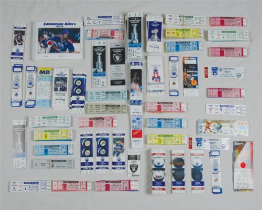Massive Edmonton Oilers Ticket Collection of 1000