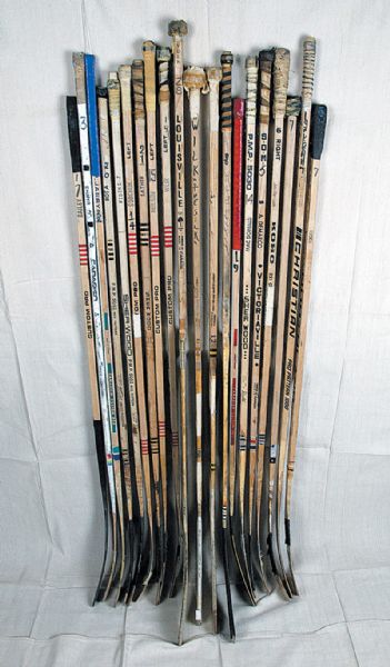 1970s WHA Edmonton Oilers Game Used Stick Collection of 20