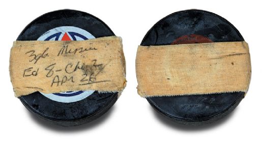 Mark Messiers 1982-83 Playoffs Hat Trick Third Goal Puck