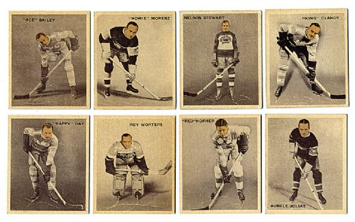 1933-34 World Wide Gum "Ice Kings" Card Collection of 48