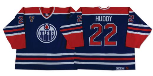 Charlie Huddys Edmonton Oilers Heritage Classic Mega Stars Warm-up Worn Jersey