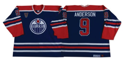 Glenn Andersons Edmonton Oilers Heritage Classic Mega Stars Warm-up Worn Jersey
