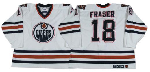 Scott Frasers 1997-98 Edmonton Oilers Game Worn Jersey