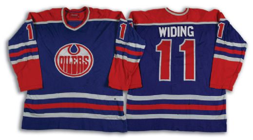 1977-78 Juha Widing Game Worn WHA Edmonton Oilers Jersey