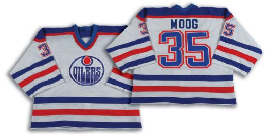 1985-86 Andy Moog Edmonton Oilers Game Worn Jersey