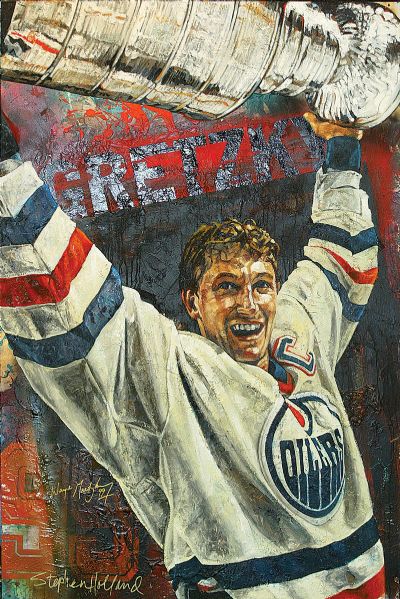 Stephen Holland "Wayne Gretzky-Edmonton Oilers" Original Artwork