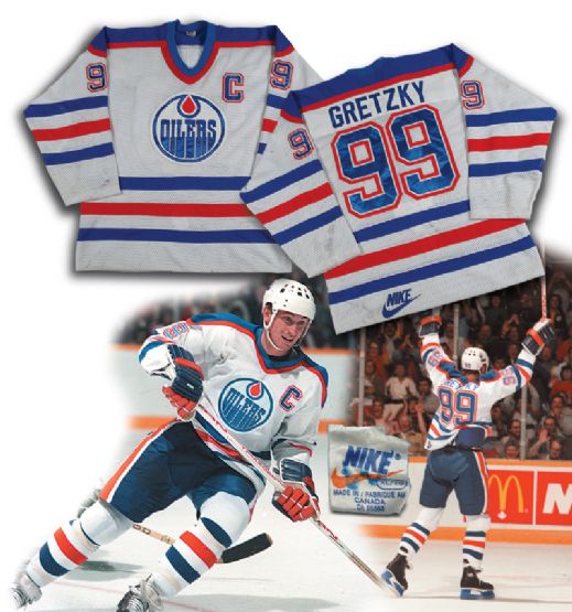 1983-84 Wayne Gretzky Edmonton Oilers White Nike Game Worn Jersey
