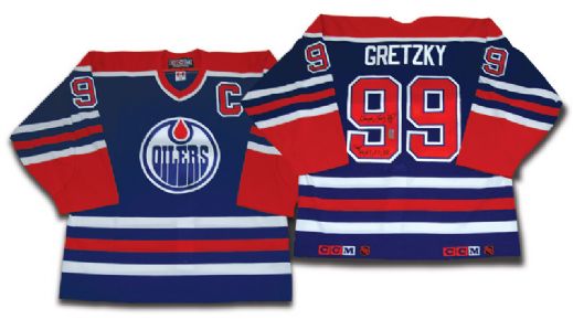 Wayne Gretzky Autographed Edmonton Oilers Jersey with Stanley Cup Years