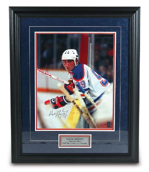 Wayne Gretzky "Watching the Play" Autographed  Framed Photograph