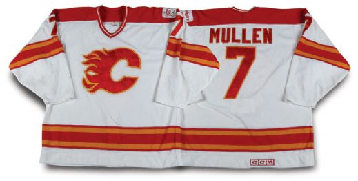 1980s Joe Mullen Calgary Flames Game Worn Jersey