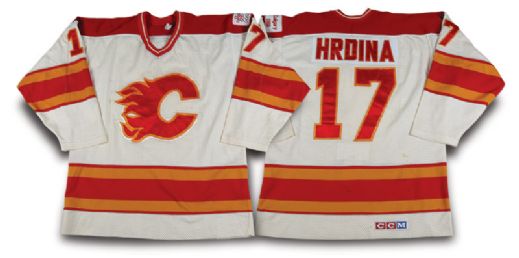 1980s Jiri Hrdina Calgary Flames Game Worn Jersey