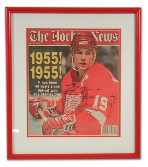 Steve Yzerman Framed Autograph Display (15” x 17”)