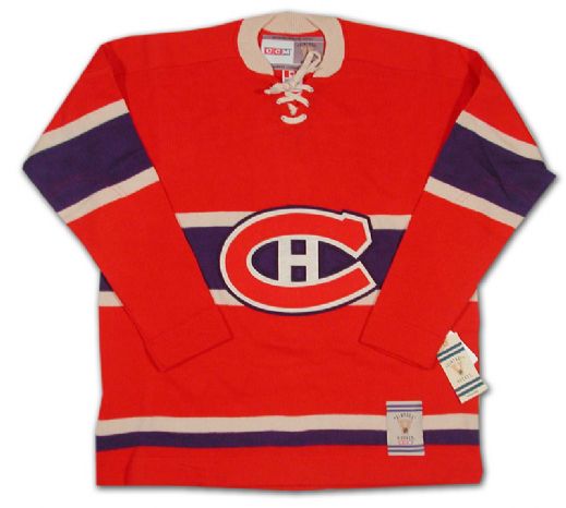 Lot Detail - Montreal Canadiens Vintage Style Wool Jersey