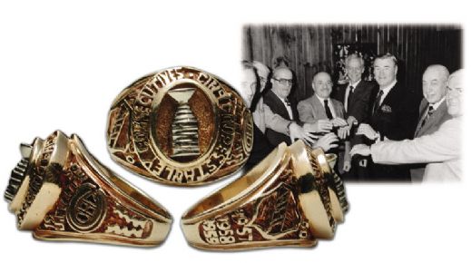 Gold Ring Presented to Jacques Plante to Commemorate 5 Consecutive Stanley Cup Championships