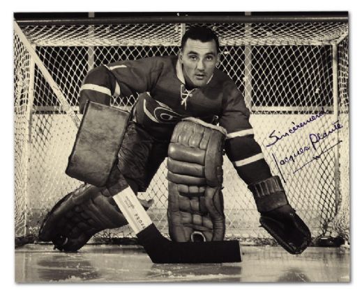 Exceptional 1950’s Autographed Jacques Plante Photo