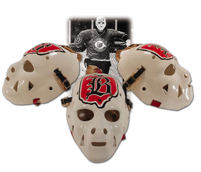 Lot Detail - Gilles Meloche’s 1970’s Game Worn Cleveland Barons Mask