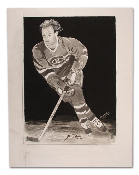 Guy Lafleur Autographed Original Artwork