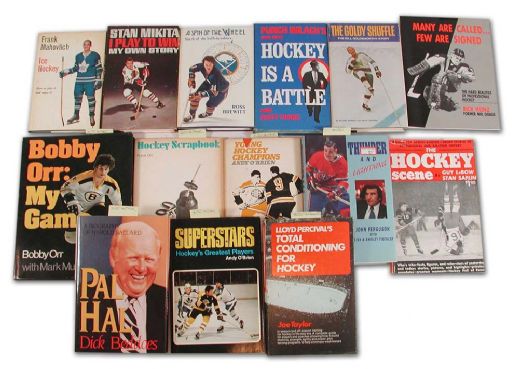 Autographed Hockey Hard Cover Book Collection of 14