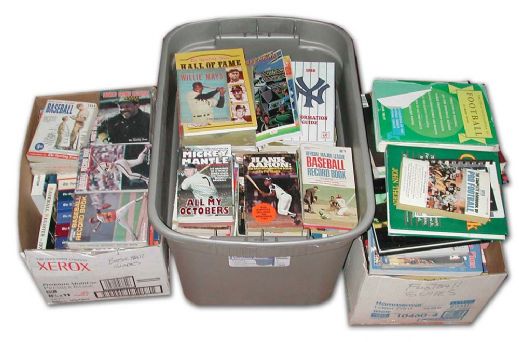 Large Baseball and Football Book & Guide Collection of 143