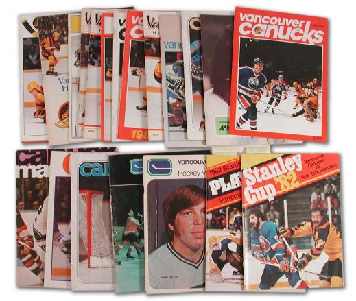 Vancouver Canucks Program Collection of 73