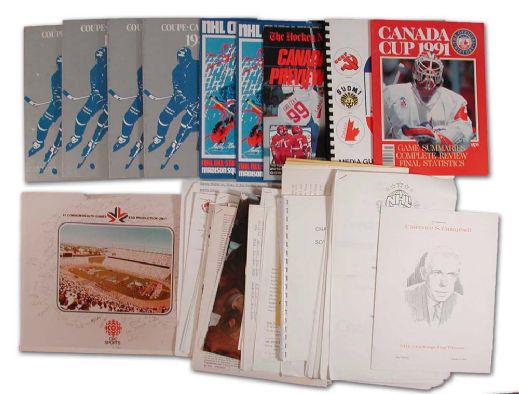 1979 Challenge Cup & Misc. Canada Cup Memorabilia Lot