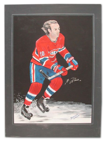 Guy Lafleur Autographed Color Painting