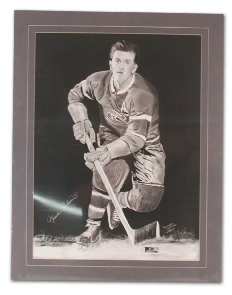 Maurice Richard Black & White In Action Artwork