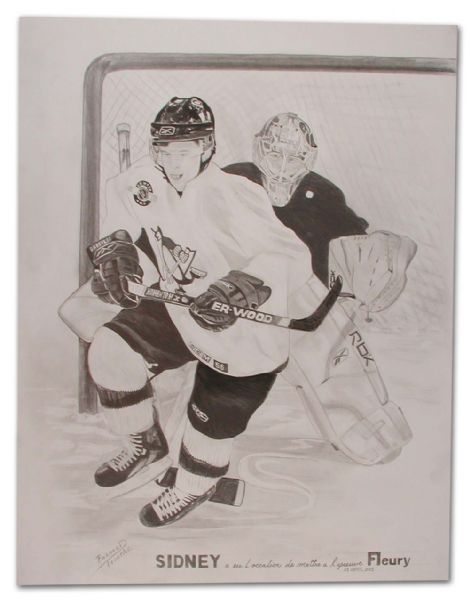 Sidney Crosby Black & White Artwork