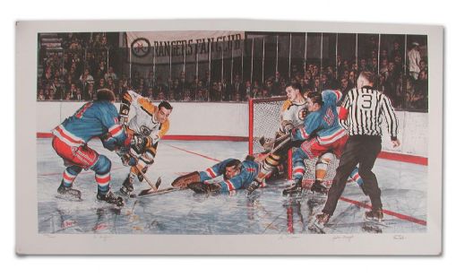 1993 “In The Slot” Bruins vs Rangers Signed Limited Edition Print