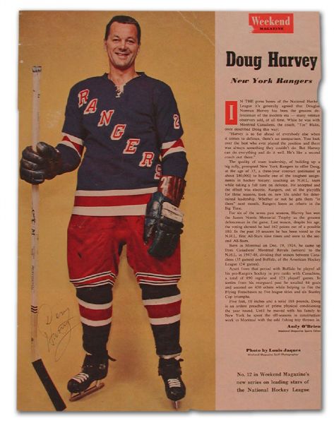 1960s Doug Harvey Signed Magazine Photo