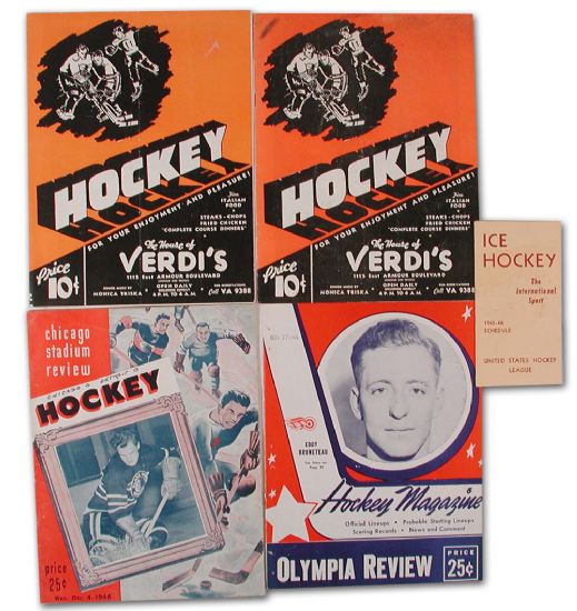 Gordie Howe Pre-NHL and Rookie Year Program Collection