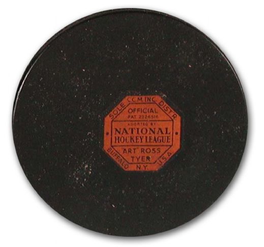 1942-1950 NHL Art Ross Tyer Official Game Puck