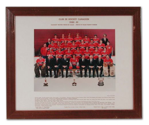 1980-81 Montreal Canadiens Framed Official Team Photo (18 1/2" x 22 1/2")