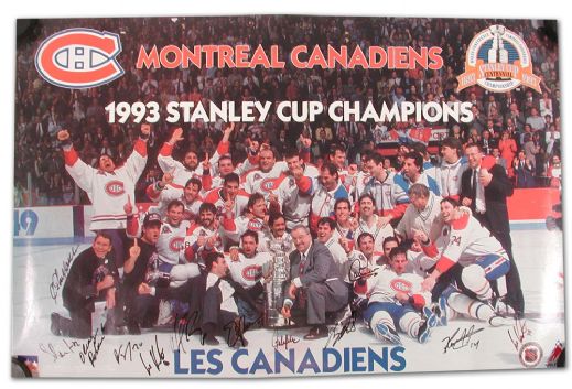 Montreal Canadiens Stanley Cup Champions Signed Poster Collection of 6