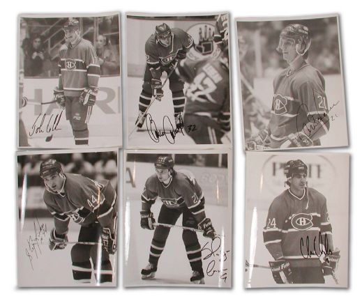 1980s Montreal Canadiens B & W Signed Photo Collection of 39