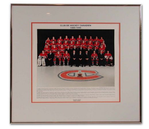 1989-90 Montreal Canadiens Framed Team Photo (20” x 22 ½”)