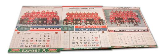 1960’s & 1970’s Montreal Canadiens Calendar Collection of 3