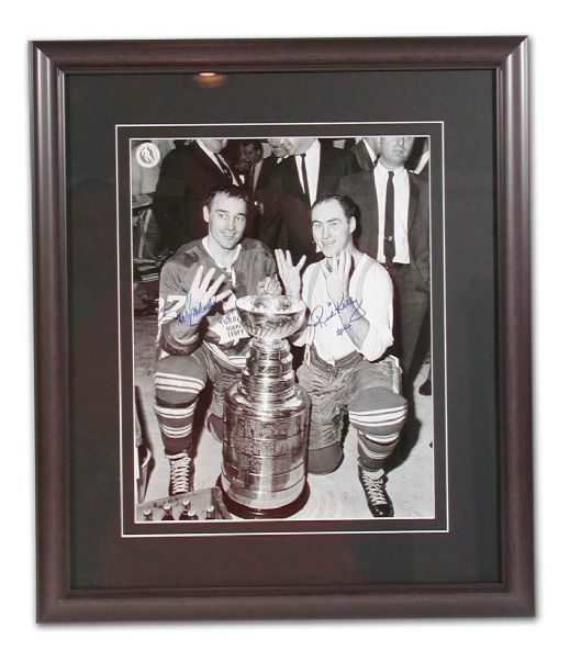 Frank Mahovlich & Red Kelly Stanley Cup Champions Autographed Display