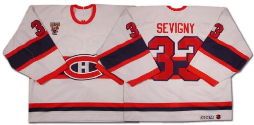 Richard Sevigny’s Autographed Heritage Classic Game Worn Canadiens Jersey